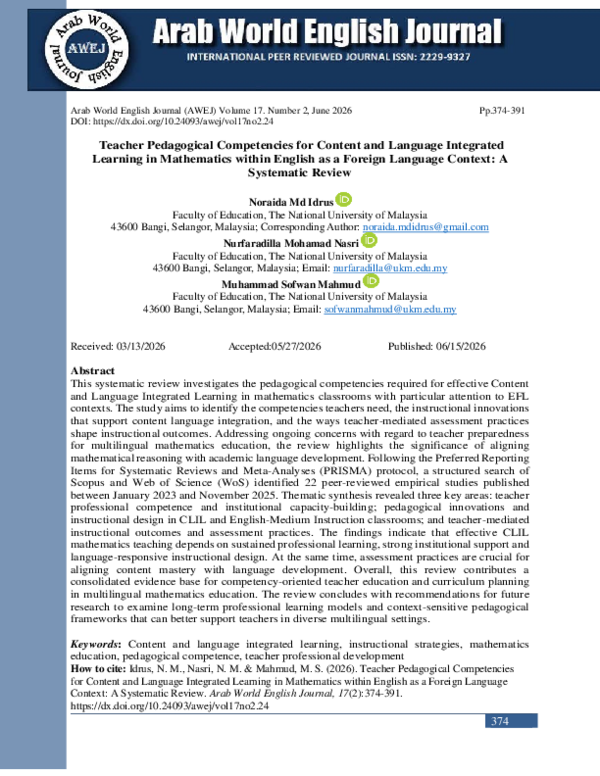 (PDF) Teacher Pedagogical Competencies for Content and Language ...