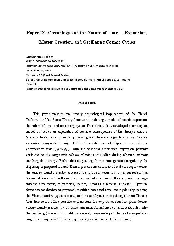 (PDF) Paper_IX_Cosmology_and_the_Nature_of_Time_Expansion_Matter ...