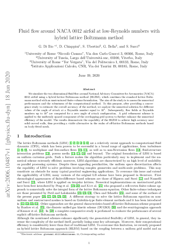 (PDF) Fluid flow around NACA 0012 airfoil at low-Reynolds numbers with ...