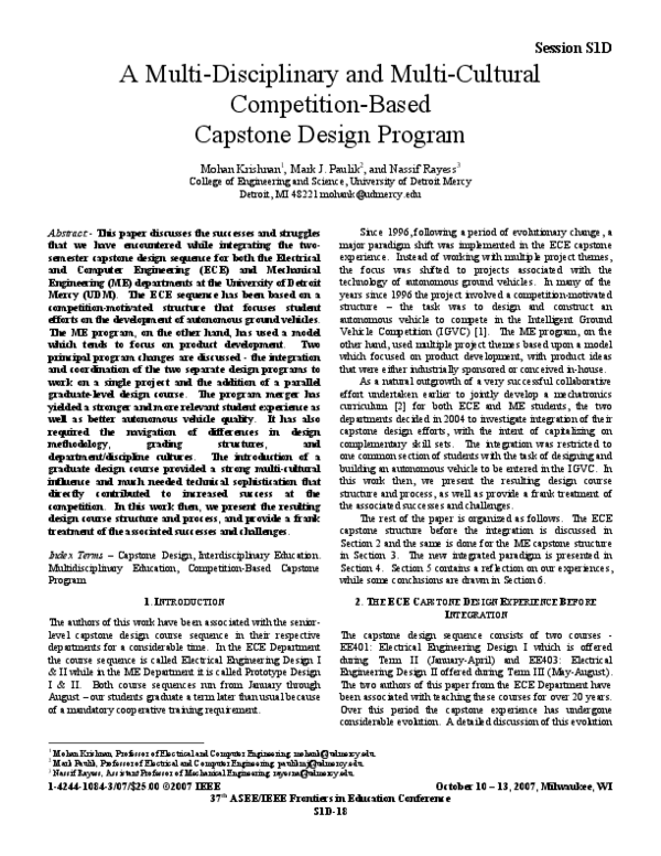 (PDF) A multi-disciplinary and multi-cultural competition-based ...