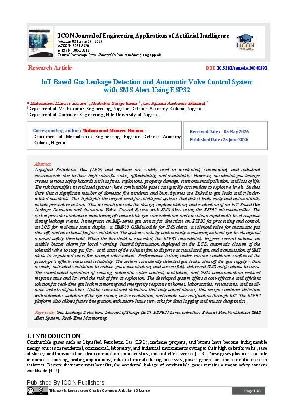 (PDF) IoT Based Gas Leakage Detection and Automatic Valve Control ...