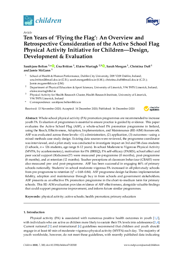 (PDF) Ten Years of ‘Flying the Flag’: An Overview and Retrospective ...