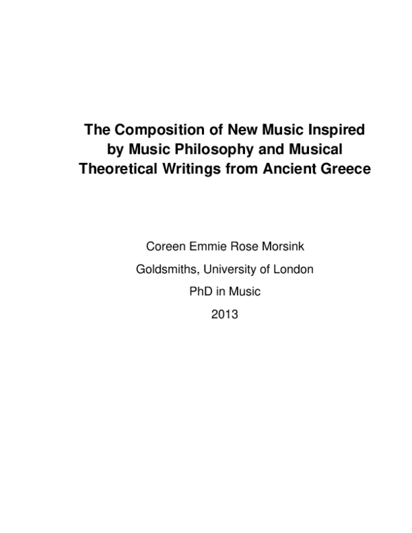 (PDF) The Composition of New Music Inspired by Music Philosophy and ...