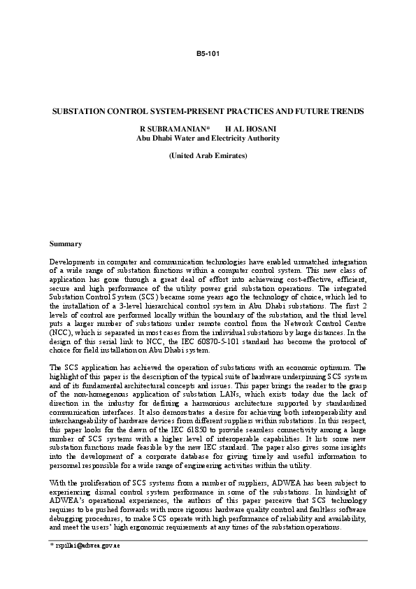 (PDF) Design of IEC 61850 based Substation Automation Systems according ...