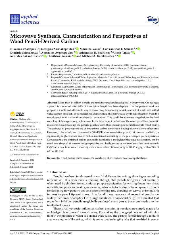(PDF) Microwave Synthesis, Characterization and Perspectives of Wood ...