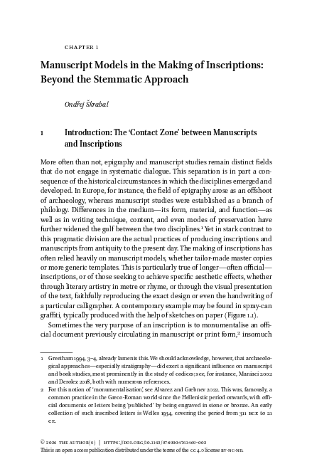 (PDF) Manuscript Models in the Making of Inscriptions: Beyond the ...
