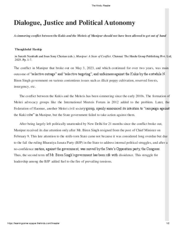 (PDF) Dialogue, Justice and Political Autonomy