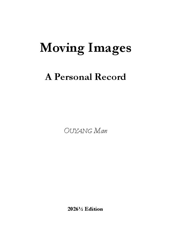 (PDF) Moving Images, A Personal Record
