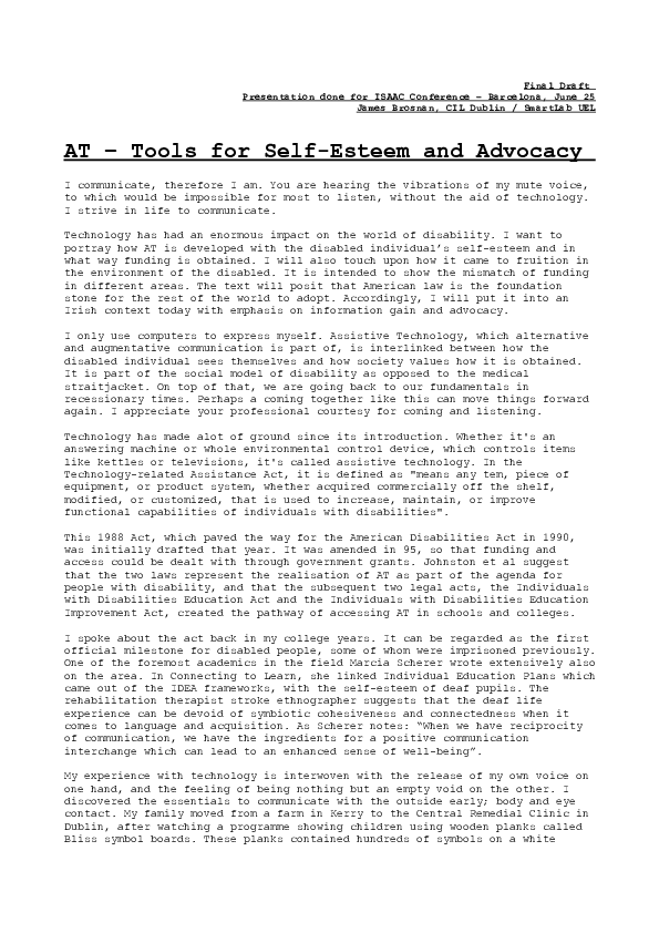 (DOC) AT - Tools for Self-esteem and Advocacy