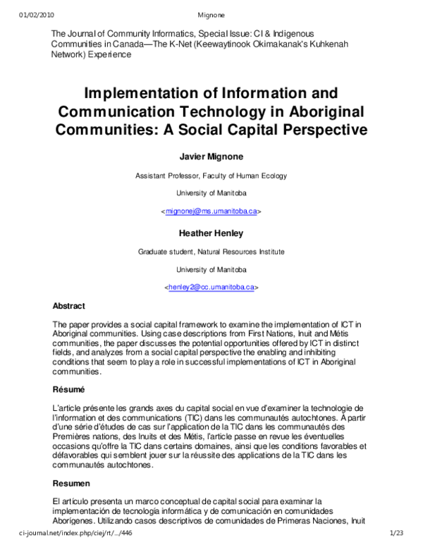 (PDF) Implementation of Information and Communication Technology In ...