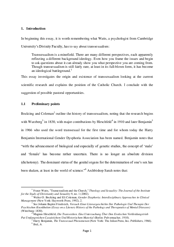 Transsexualism essay 06 picture