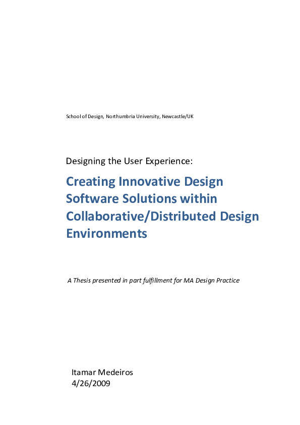 (PDF) Designing the User Experience: Creating Innovative Design ...