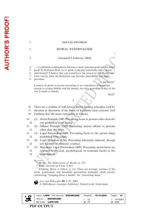 Paternalism law essay picture