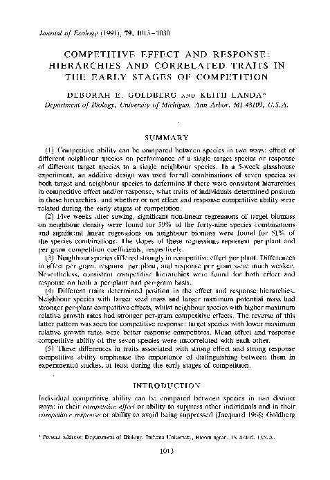 (PDF) Competitive Effect and Response: Hierarchies and Correlated ...