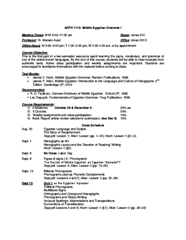 PDF) Middle Egyptian I