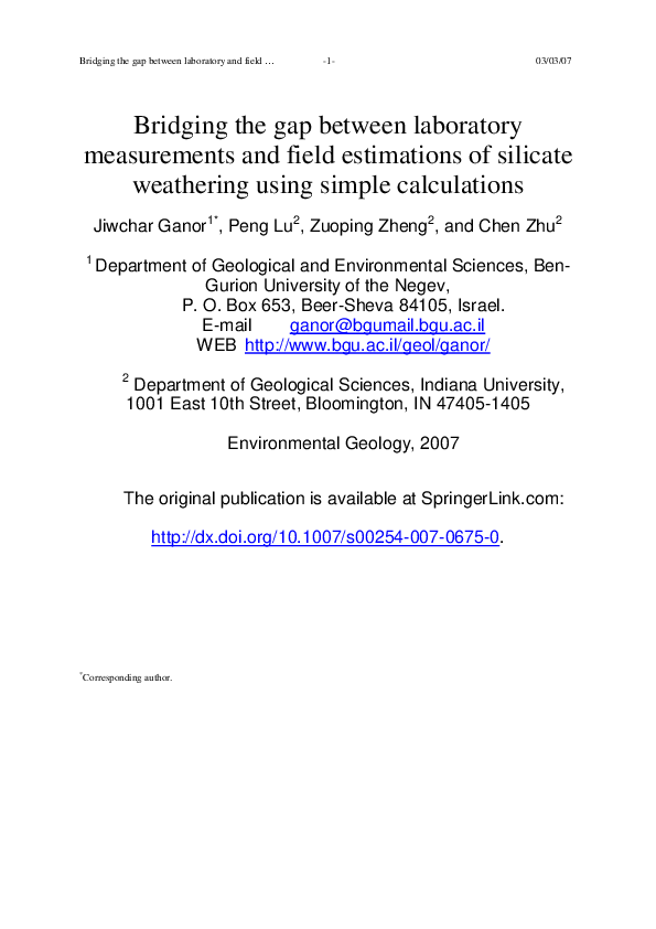 (PDF) Bridging the gap between laboratory measurements and field ...