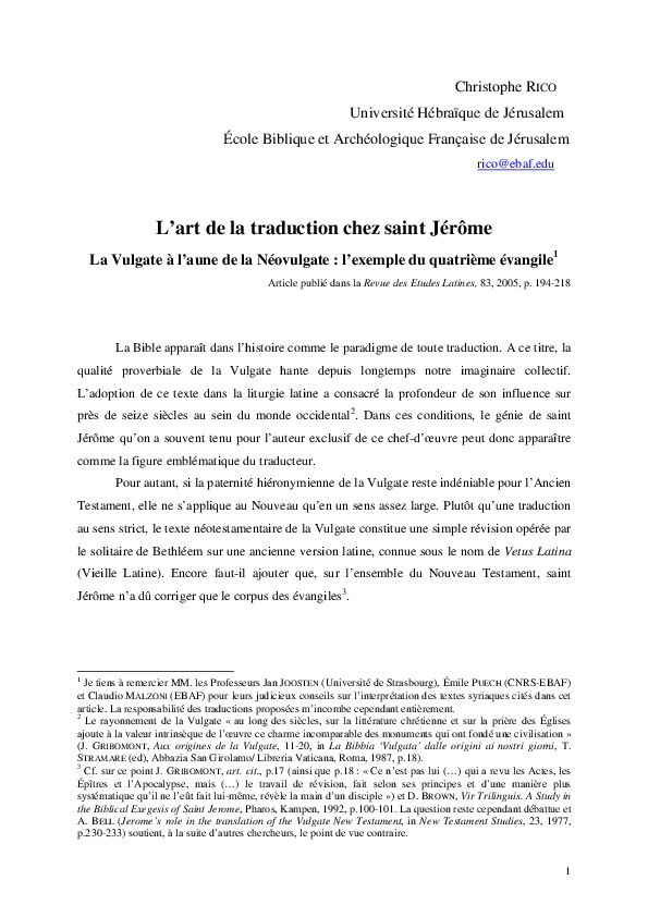 Traductions de deux textes latin Traduire du latin vers le français