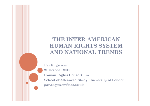 (PDF) The Inter-American Human Rights System and National Trials