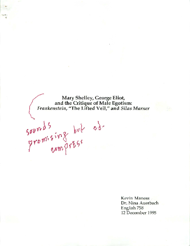 (PDF) Power and Knowledge in Frankenstein Gareth Wilson Academia.edu