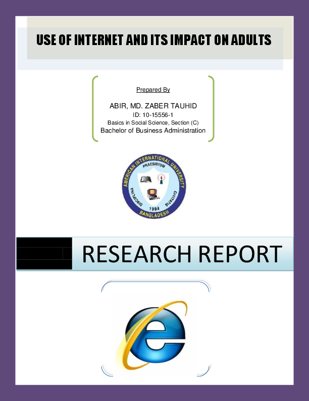 (PDF) Use of Internet and Its Impact on Adults
