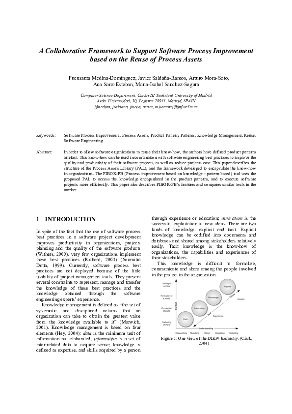 (PDF) A Collaborative Framework to Support Software Process Improvement ...