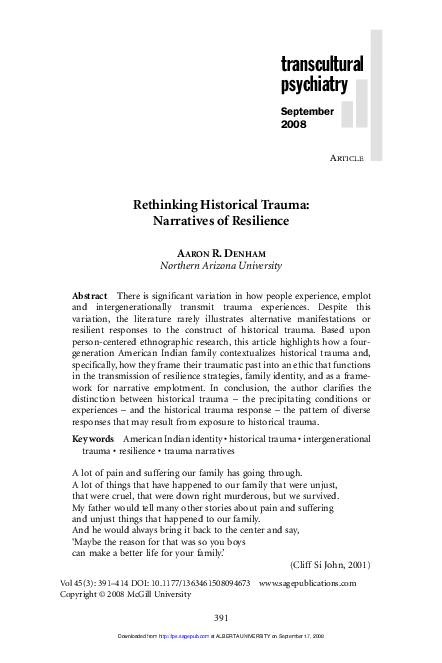 Historical trauma examples picture