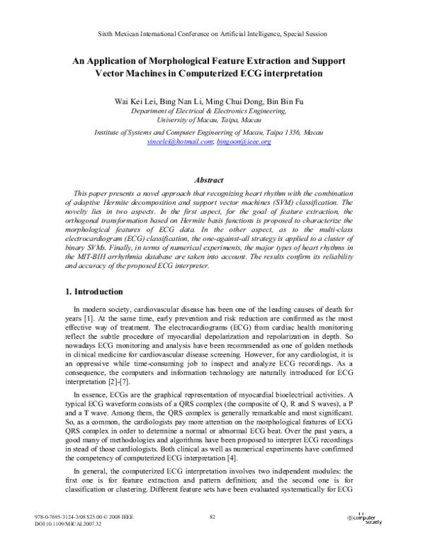 (PDF) An Application of Morphological Feature Extraction and Support ...