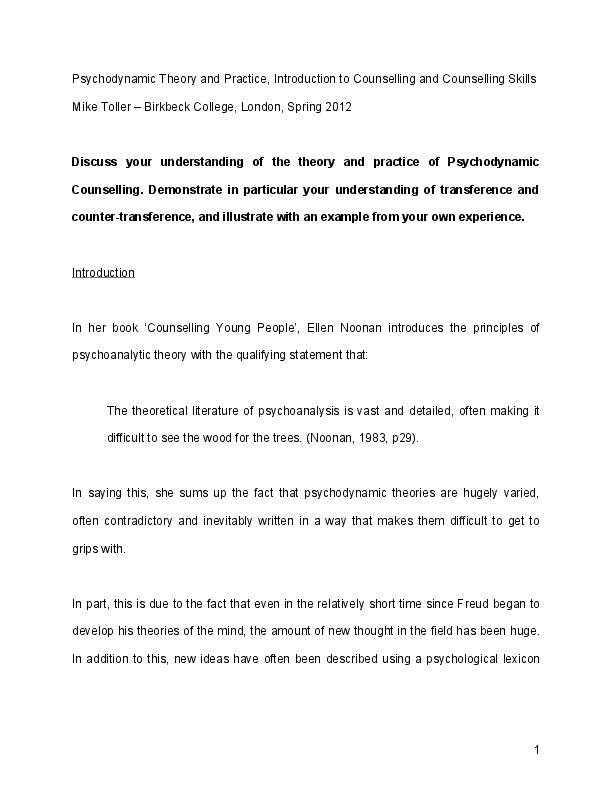 Psychodynamic theory pdf picture