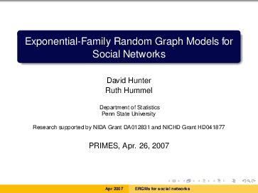 (PDF) Exponential-Family Random Graph Models for Social Networks