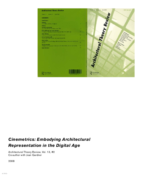(PDF) Cinemetrics- Embodying Architectural Representation in the ...