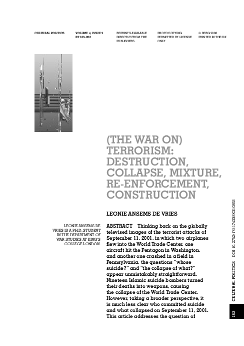 (PDF) The War on Terrorism