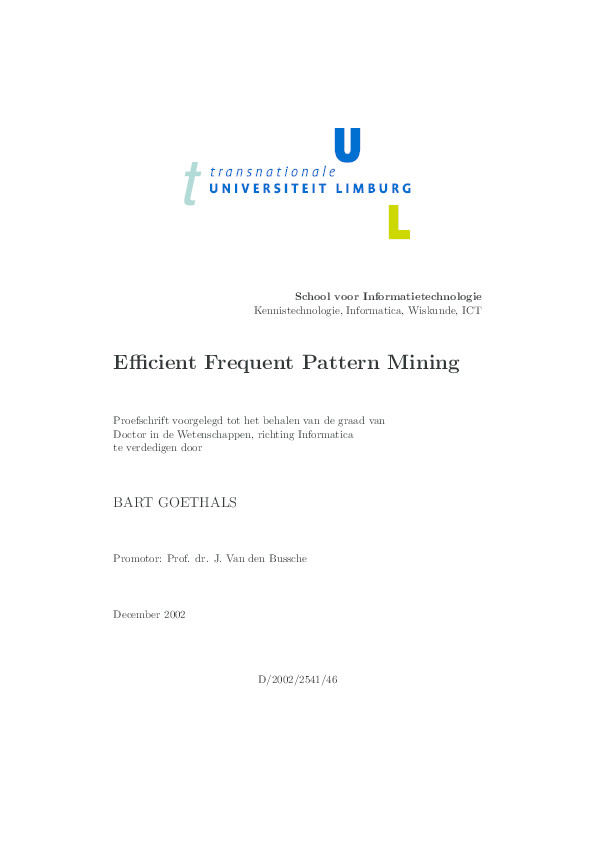 (PDF) Efficient Frequent Pattern Mining