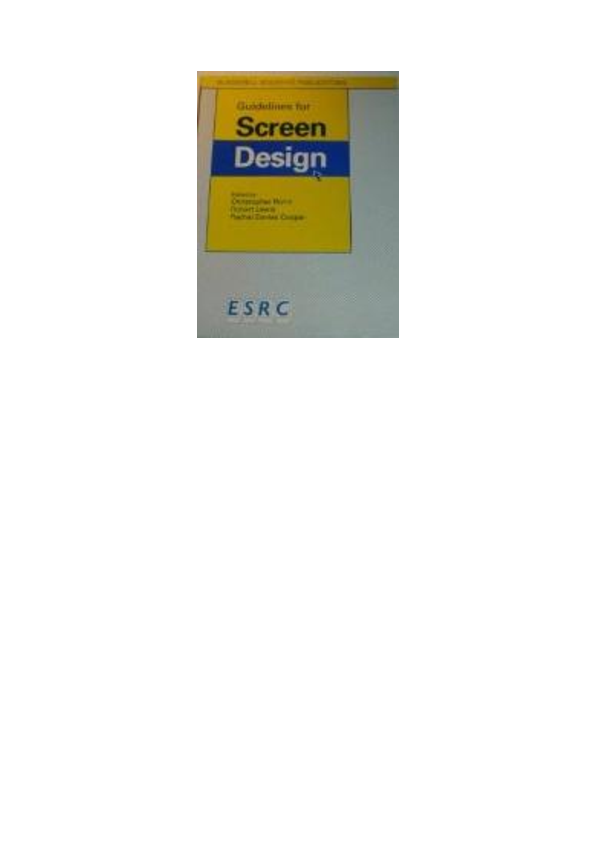 (PDF) Guidelines for Screen Design