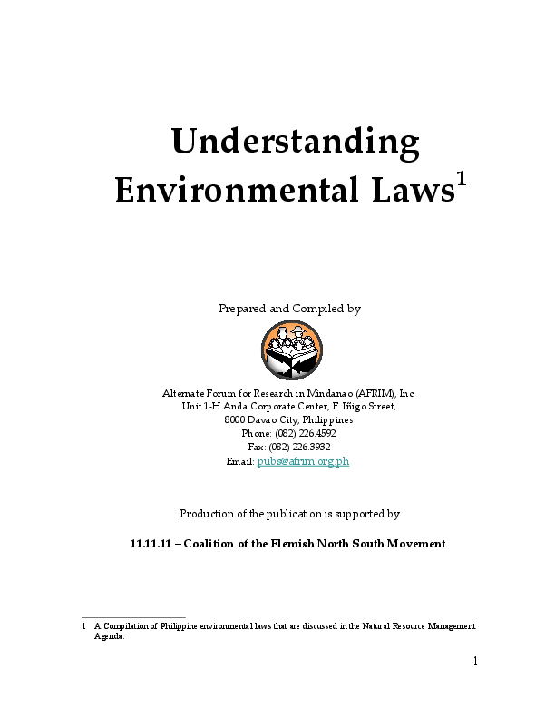 (PDF) Compilation of Environmental Laws Historically Digitized