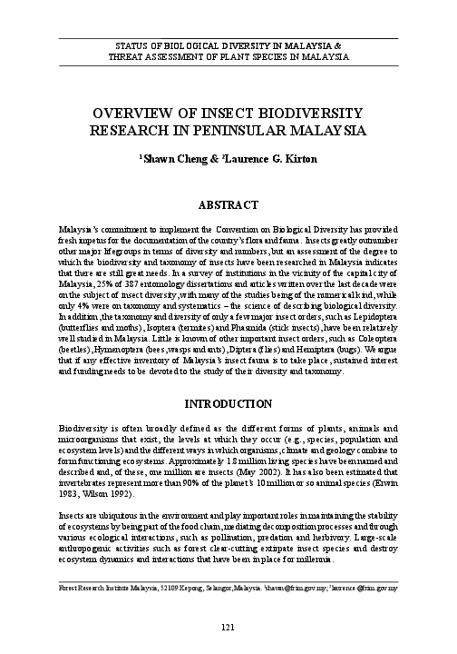 Insect diversity research paper image