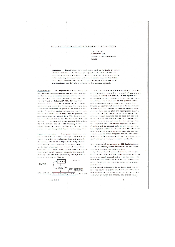 (PDF) Bit Slice Microcomputer Design in Distributed Control Systems