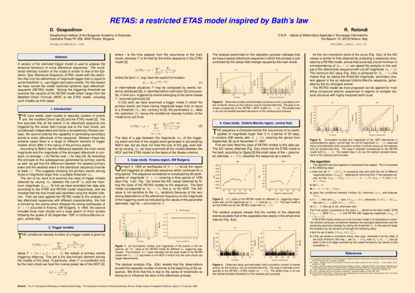 (PDF) RETAS: a restricted ETAS model inspired by Bath’s law
