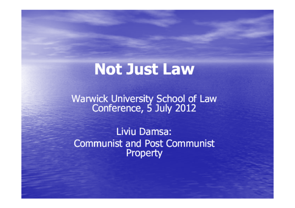 (PDF) Communist Property & Post-Communist Property's Transformations