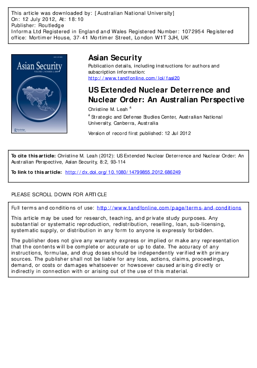 Us nuclear policy picture