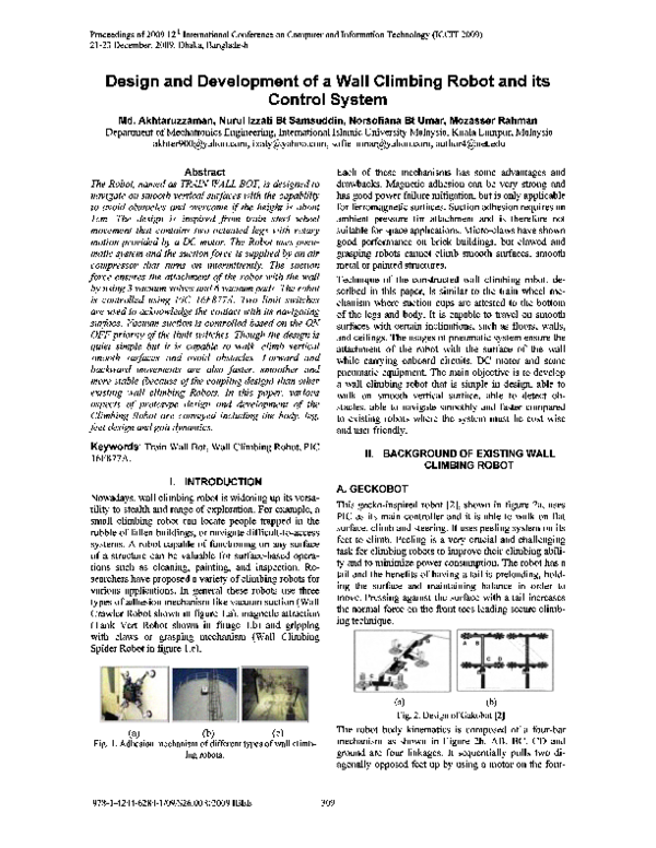 climbing robot design