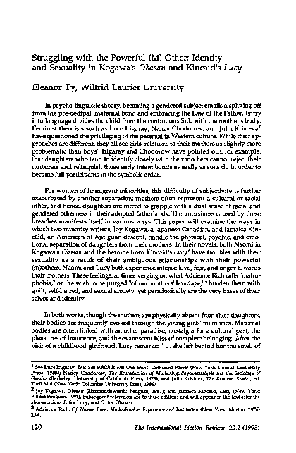 Obasan essay example image