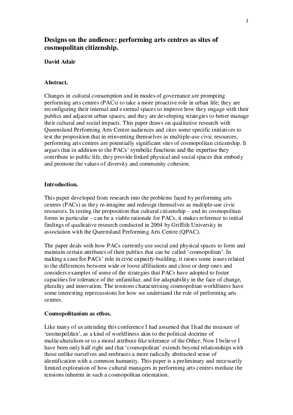 Cosmopolitan citizenship ignou image