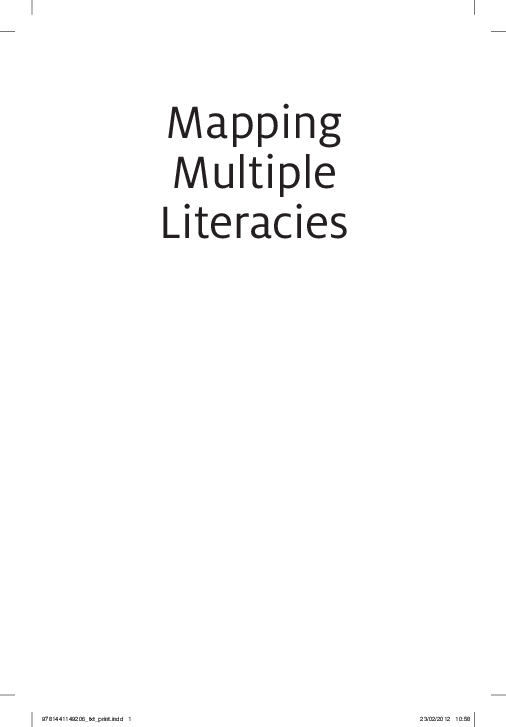Mapping multiple literacies : an introduction to Deleuzian literacy studies
