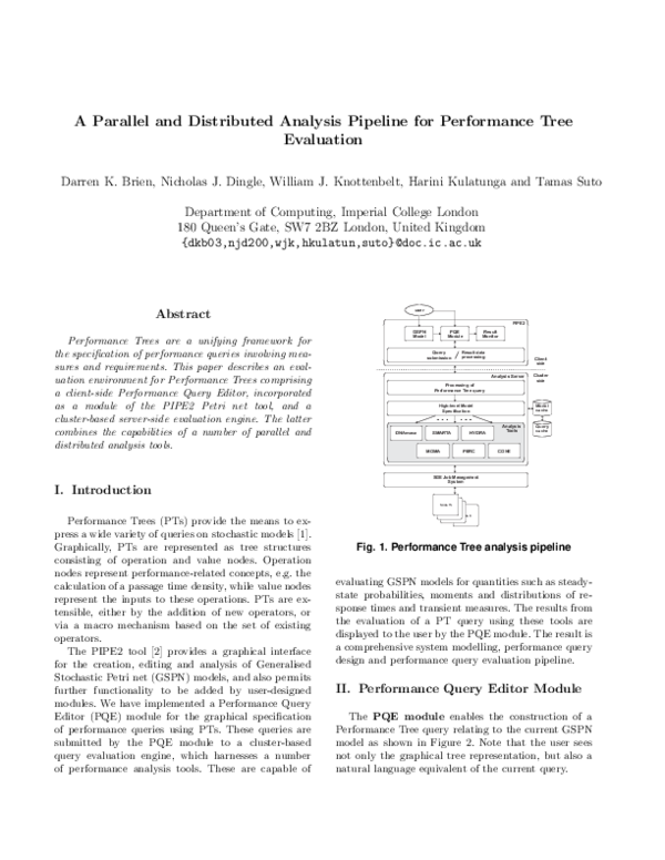 (PDF) A Parallel and Distributed Analysis Pipeline for Performance Tree ...