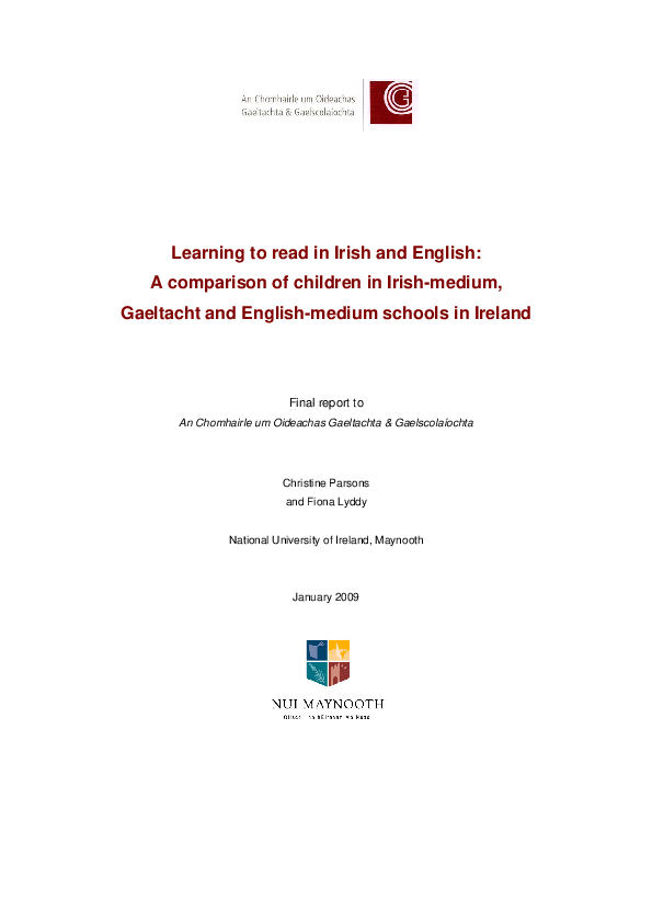 (PDF) Learning to read in Irish and English: a comparison of children ...