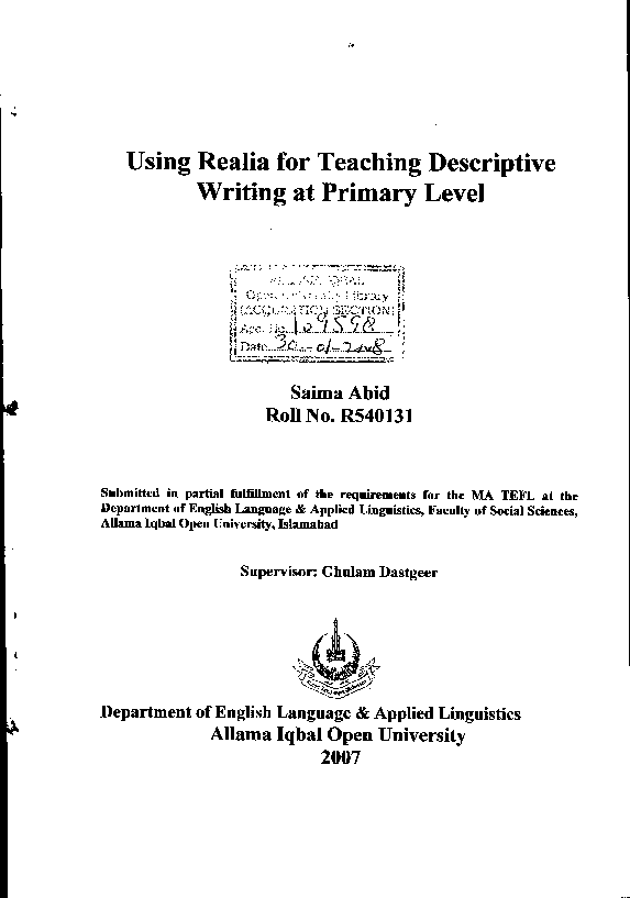 Ma urdu thesis pdf image