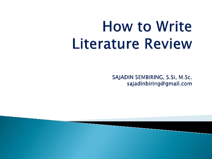 which comes first literature review or methodology