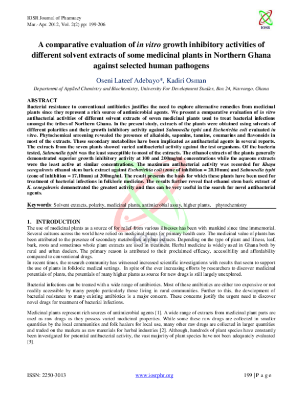 (PDF) A comparative evaluation of in vitro growth inhibitory activities ...