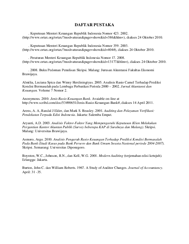 Pdf Faktor Faktor Yang Mempengaruhi Perusahaanmelakukan Pergantian Auditor Auditor Switching Di Indonesia Iren Laughter Academia Edu