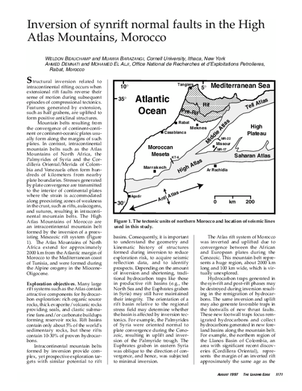 (PDF) Inversion of synrift normal faults in the High Atlas Mountains